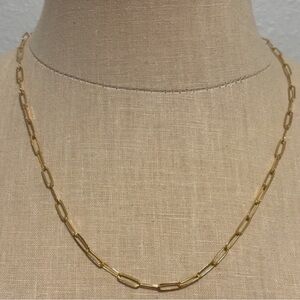 NWOT Kendra Scott Large Paperclip Necklace 18k Gold Vermeil